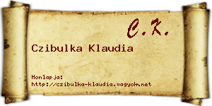 Czibulka Klaudia névjegykártya