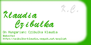 klaudia czibulka business card